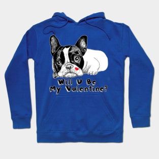 French bulldog on Valentine's day Hoodie